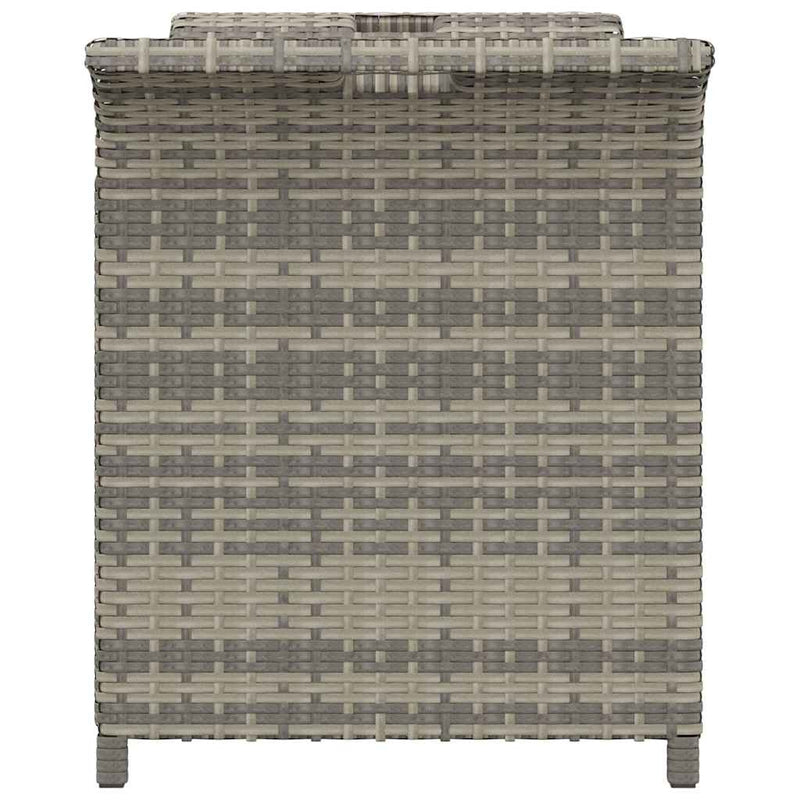 vidaXL barna polyrattan kerti pad párnával 116 x 46 x 57 cm
