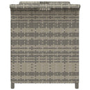 vidaXL barna polyrattan kerti pad párnával 116 x 46 x 57 cm