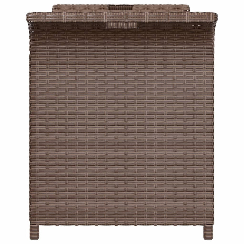 vidaXL barna polyrattan kerti pad párnával 116 x 46 x 57 cm