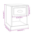 vidaXL 2 db fehér szerelt fa éjjeliszekrény 39 x 39 x 47,5 cm