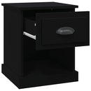 vidaXL 2 db fekete szerelt fa éjjeliszekrény 39 x 39 x 47,5 cm