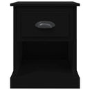 vidaXL 2 db fekete szerelt fa éjjeliszekrény 39 x 39 x 47,5 cm