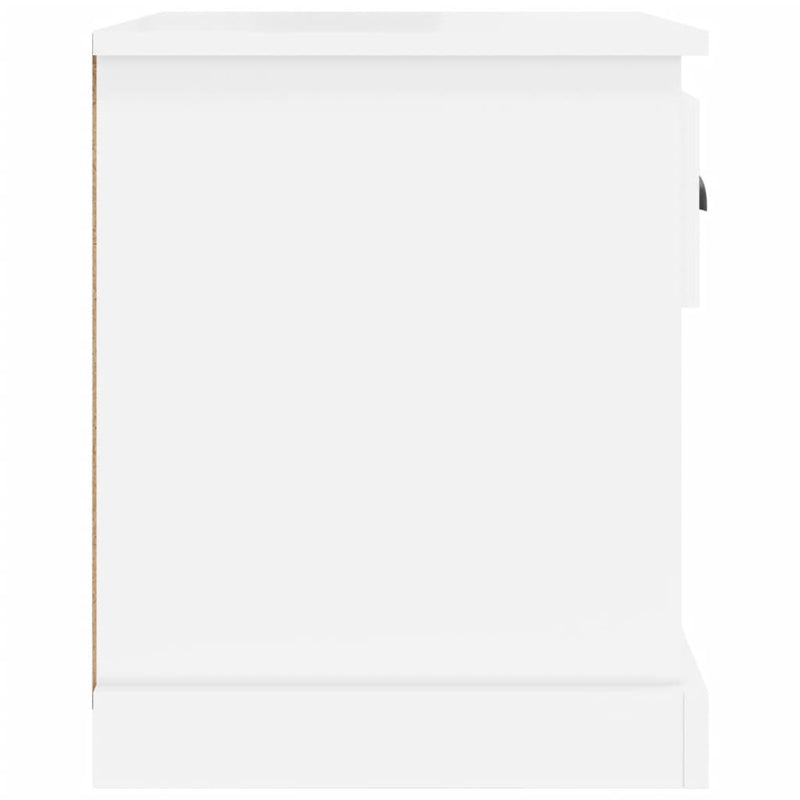 vidaXL 2 db magasfényű fehér szerelt fa éjjeliszekrény 39x39x47,5 cm