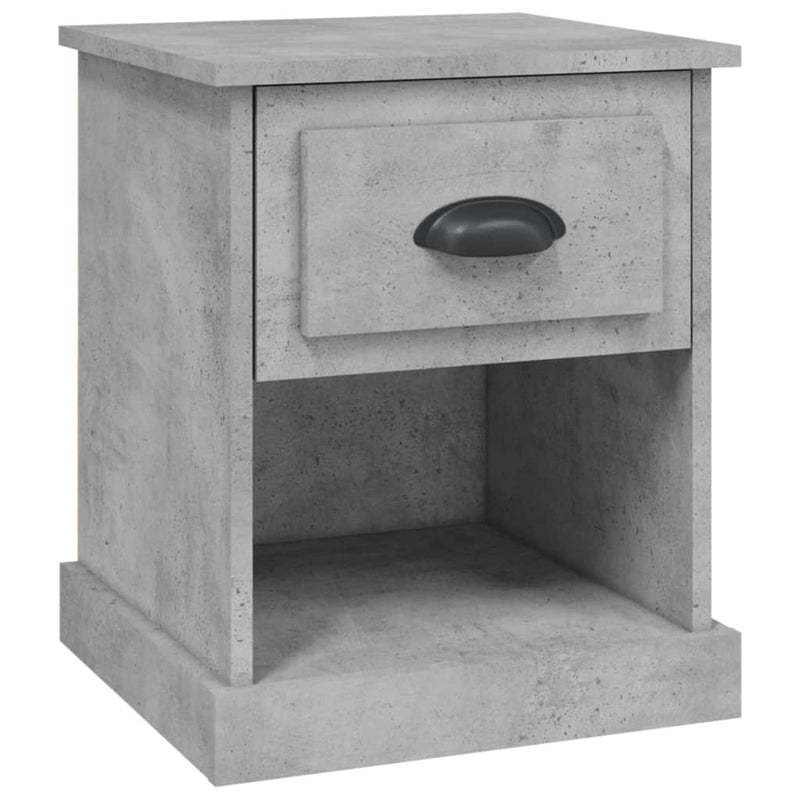 vidaXL betonszürke szerelt fa éjjeliszekrény 39 x 39 x 47,5 cm