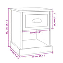 vidaXL 2 db betonszürke szerelt fa éjjeliszekrény 39 x 39 x 47,5 cm