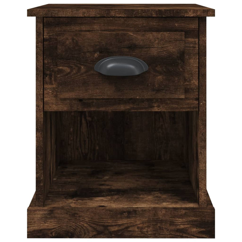 vidaXL 2 db füstös tölgy színű szerelt fa éjjeliszekrény 39x39x47,5 cm