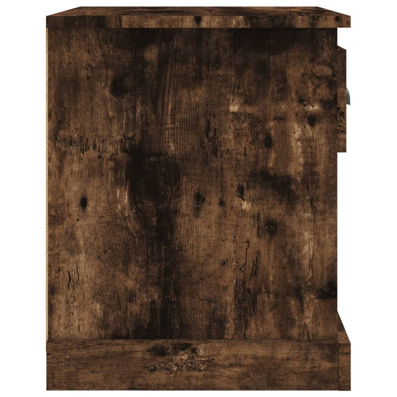 vidaXL 2 db füstös tölgy színű szerelt fa éjjeliszekrény 39x39x47,5 cm