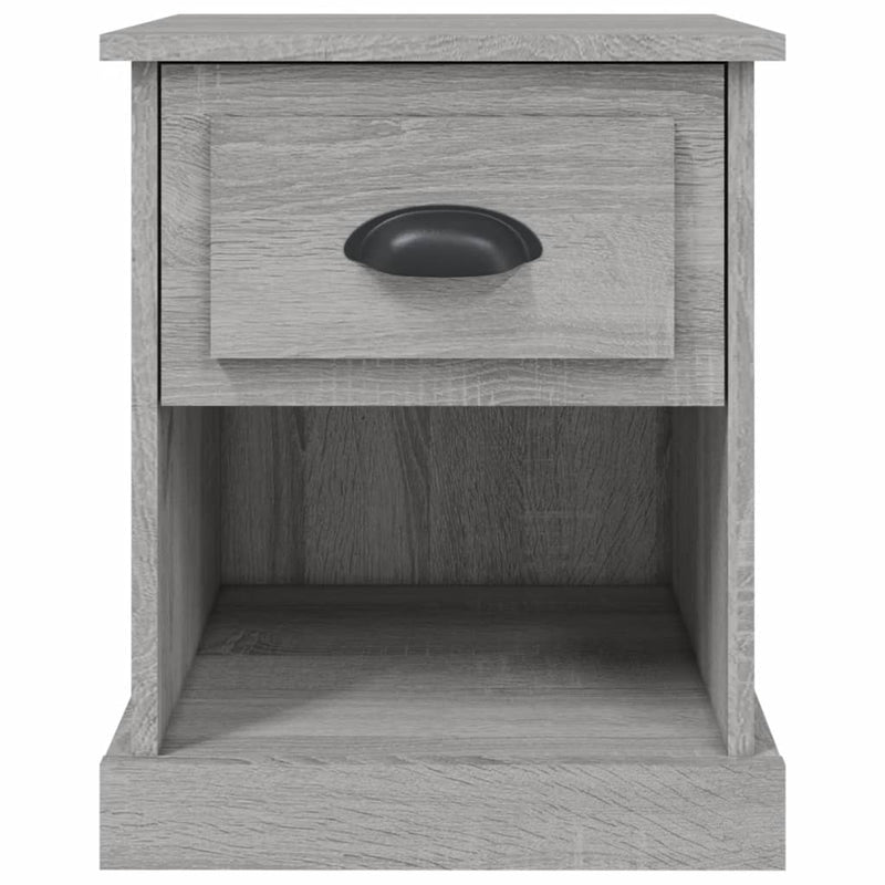 vidaXL 2 db szürke sonoma színű fa éjjeliszekrény 39 x 39 x 47,5 cm