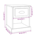 vidaXL 2 db szürke sonoma színű fa éjjeliszekrény 39 x 39 x 47,5 cm