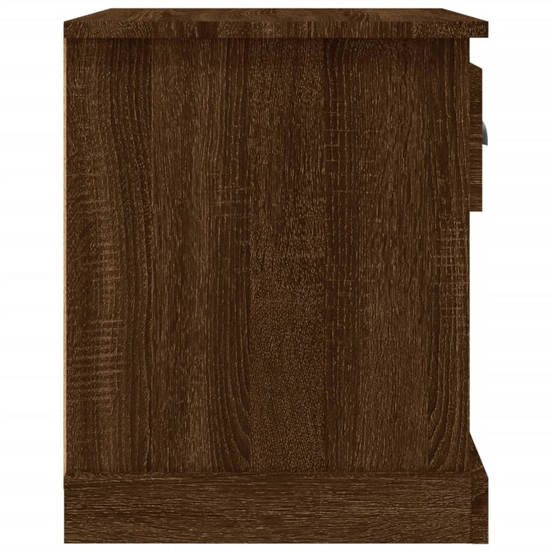 vidaXL 2 db barna tölgyszínű szerelt fa éjjeliszekrény 39x39x47,5 cm