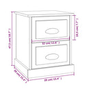 vidaXL fehér szerelt fa éjjeliszekrény 39 x 39 x 47,5 cm