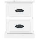 vidaXL 2 db magasfényű fehér szerelt fa éjjeliszekrény 39x39x47,5 cm