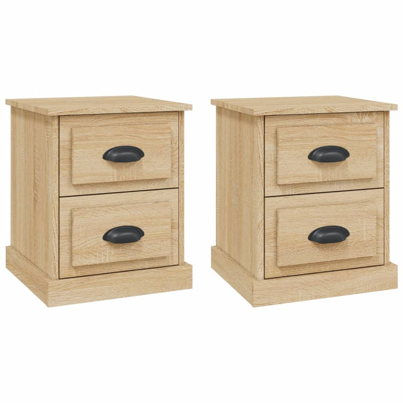 vidaXL 2 db sonoma tölgy színű szerelt fa éjjeliszekrény 39x39x47,5 cm