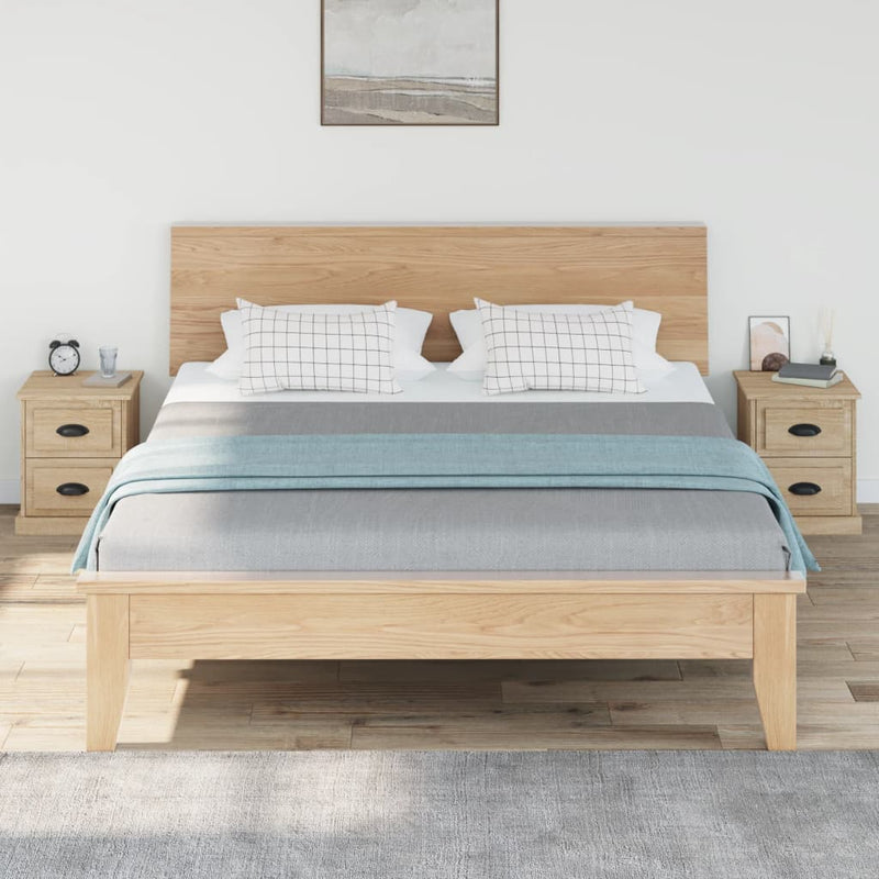 vidaXL 2 db sonoma tölgy színű szerelt fa éjjeliszekrény 39x39x47,5 cm