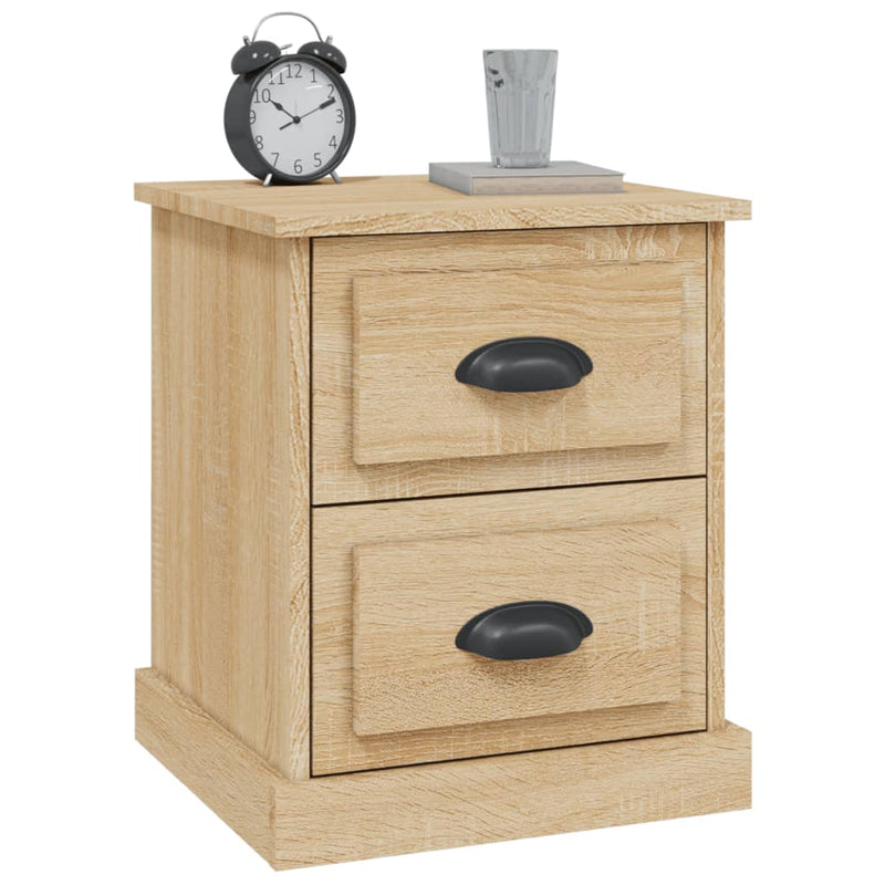 vidaXL 2 db sonoma tölgy színű szerelt fa éjjeliszekrény 39x39x47,5 cm