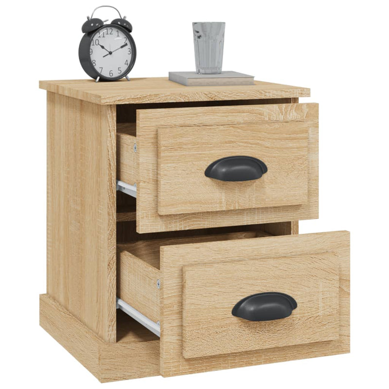vidaXL 2 db sonoma tölgy színű szerelt fa éjjeliszekrény 39x39x47,5 cm
