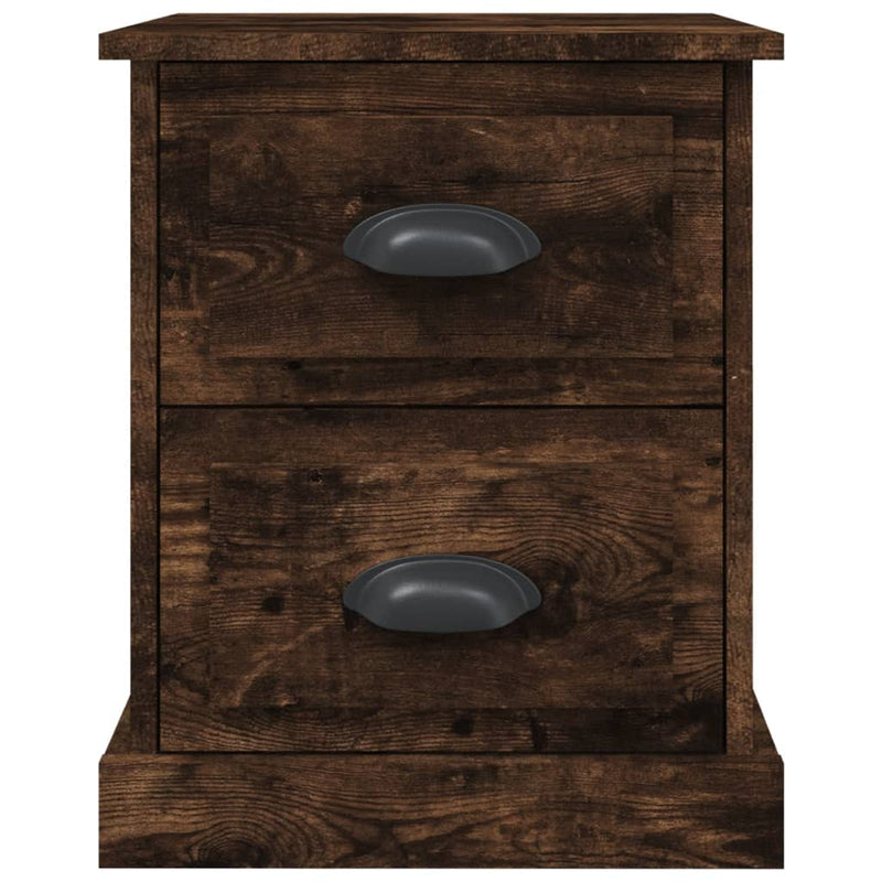 vidaXL 2 db füstös tölgy színű szerelt fa éjjeliszekrény 39x39x47,5 cm