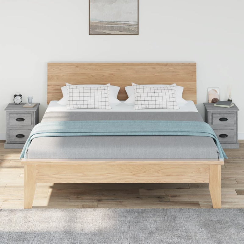 vidaXL 2 db szürke sonoma színű fa éjjeliszekrény 39 x 39 x 47,5 cm