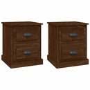 vidaXL 2 db barna tölgyszínű szerelt fa éjjeliszekrény 39x39x47,5 cm