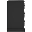 vidaXL fekete szerelt fa éjjeliszekrény 39 x 39 x 67 cm