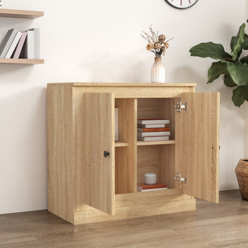 vidaXL sonoma tölgy színű szerelt fa tálalószekrény 70x35,5x67,5 cm