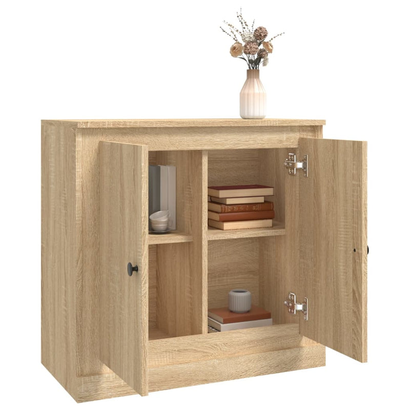 vidaXL sonoma tölgy színű szerelt fa tálalószekrény 70x35,5x67,5 cm