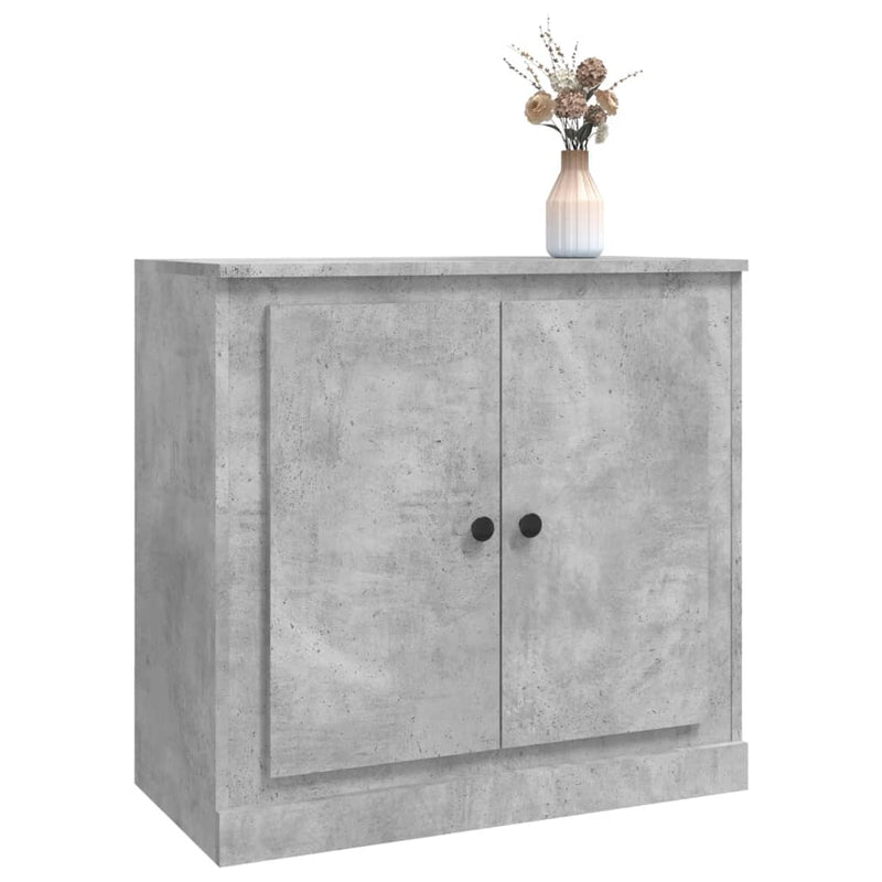 vidaXL betonszürke szerelt fa tálalószekrény 70x35,5x67,5 cm