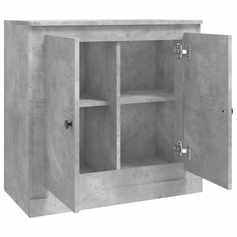 vidaXL betonszürke szerelt fa tálalószekrény 70x35,5x67,5 cm