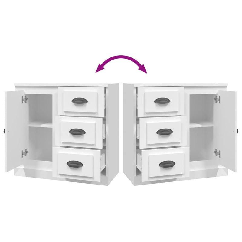 vidaXL fehér szerelt fa tálalószekrény 70x35,5x67,5 cm