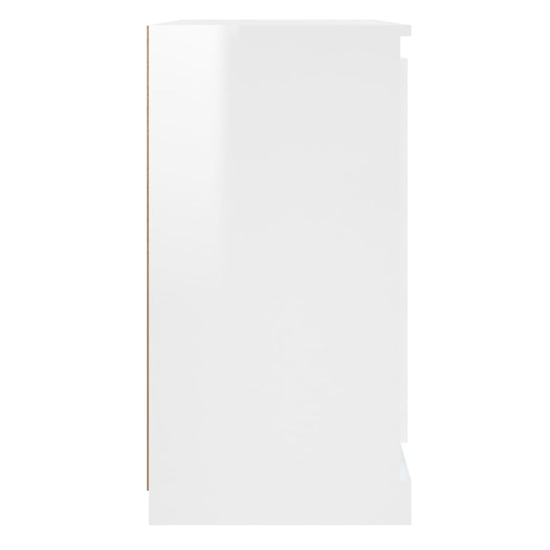 vidaXL magasfényű fehér szerelt fa tálalószekrény 70x35,5x67,5 cm