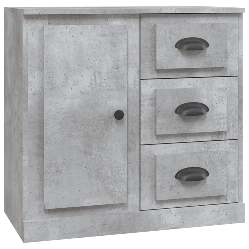 vidaXL betonszürke szerelt fa tálalószekrény 70x35,5x67,5 cm