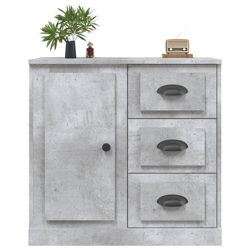 vidaXL betonszürke szerelt fa tálalószekrény 70x35,5x67,5 cm