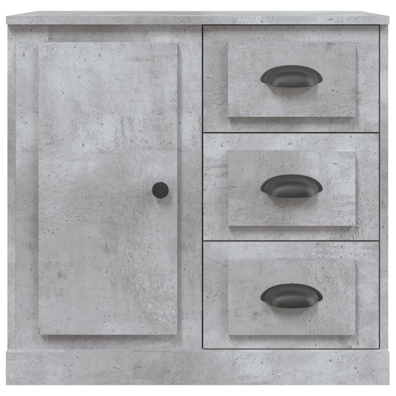 vidaXL betonszürke szerelt fa tálalószekrény 70x35,5x67,5 cm