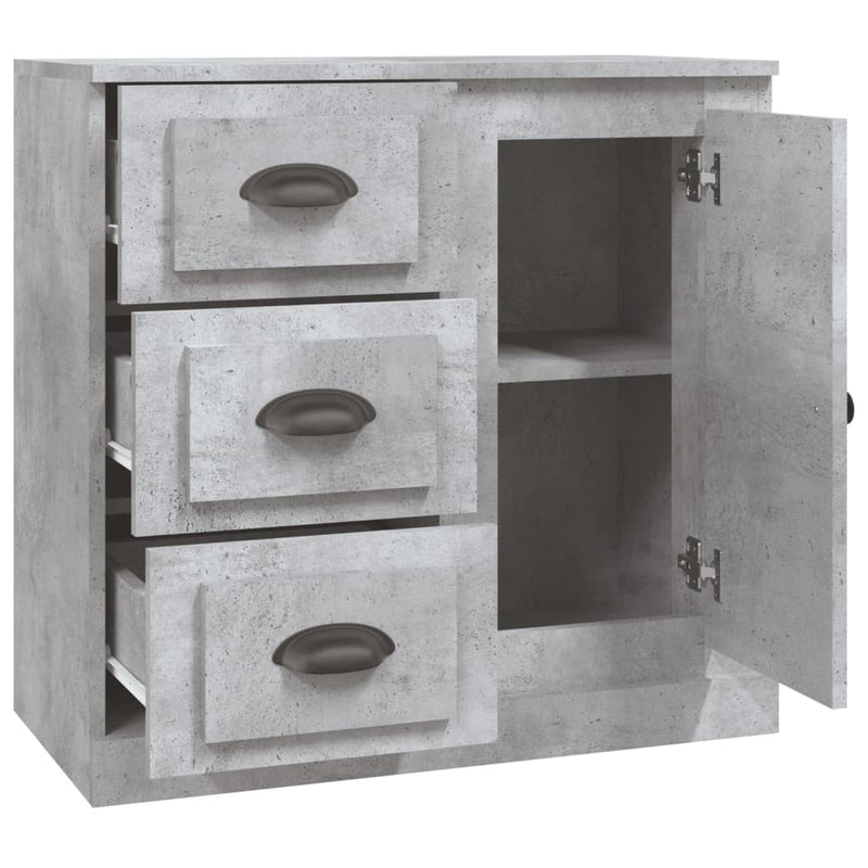 vidaXL betonszürke szerelt fa tálalószekrény 70x35,5x67,5 cm