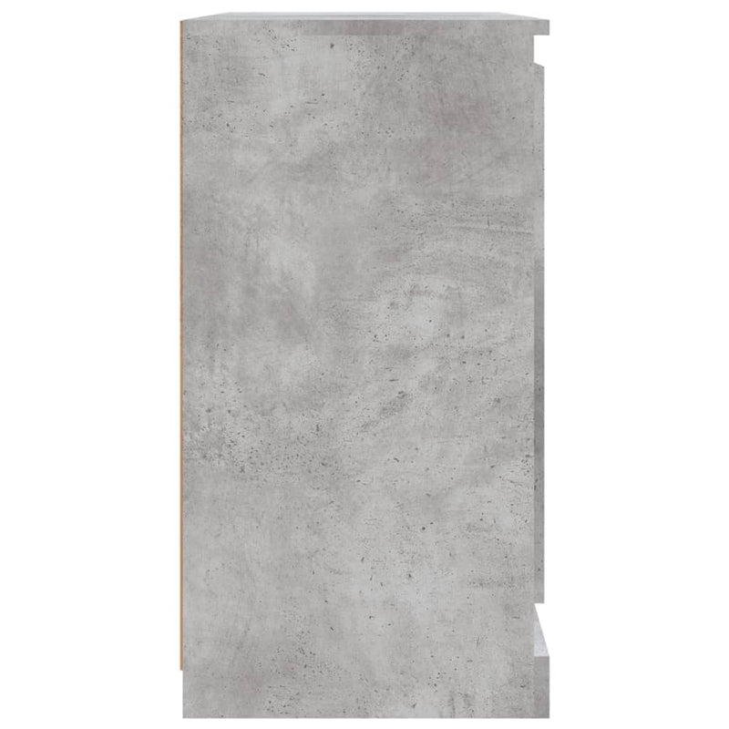 vidaXL betonszürke szerelt fa tálalószekrény 70x35,5x67,5 cm