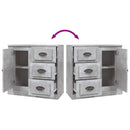 vidaXL betonszürke szerelt fa tálalószekrény 70x35,5x67,5 cm