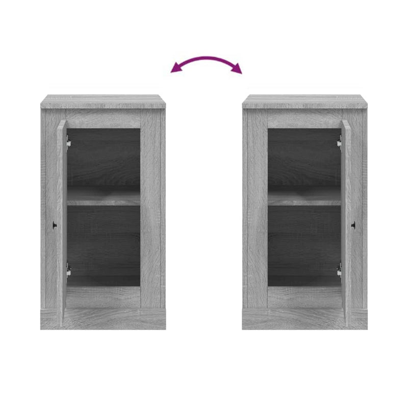 vidaXL szürke sonoma színű szerelt fa tálalószekrény 37,5x35,5x67,5 cm