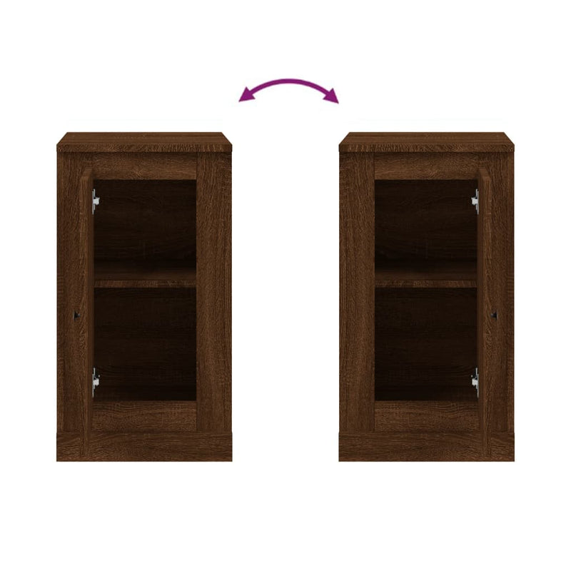 vidaXL barna tölgy színű szerelt fa tálalószekrény 37,5x35,5x67,5 cm