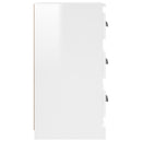 vidaXL magasfényű fehér szerelt fa tálalószekrény 36x35,5x67,5 cm