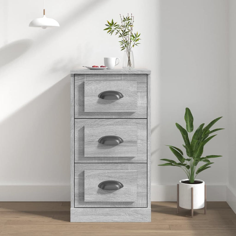 vidaXL szürke sonoma színű szerelt fa tálalószekrény 36x35,5x67,5 cm