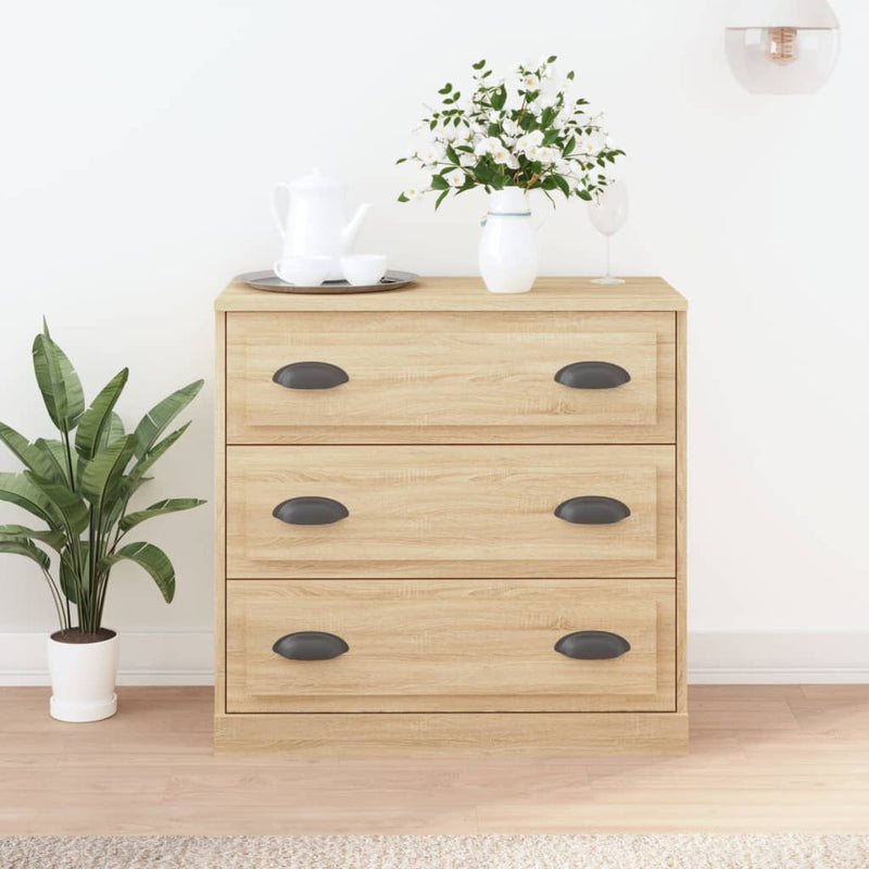 vidaXL sonoma tölgy színű szerelt fa tálalószekrény 70x35,5x67,5 cm