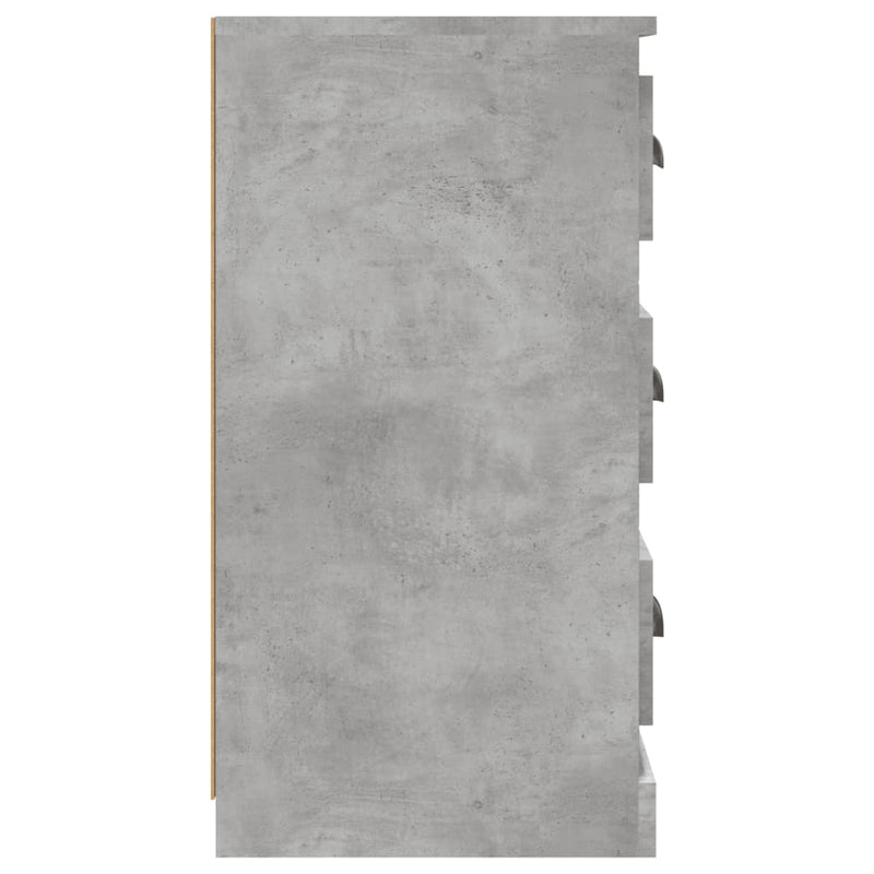 vidaXL betonszürke szerelt fa tálalószekrény 70x35,5x67,5 cm