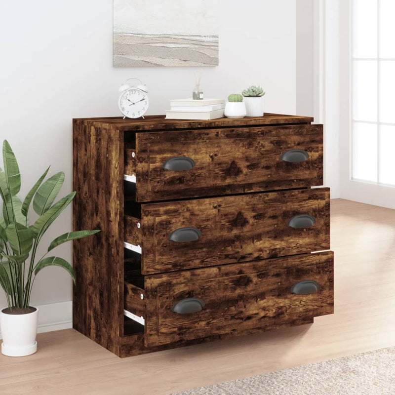 vidaXL sonoma tölgy színű szerelt fa tálalószekrény 70x35,5x67,5 cm