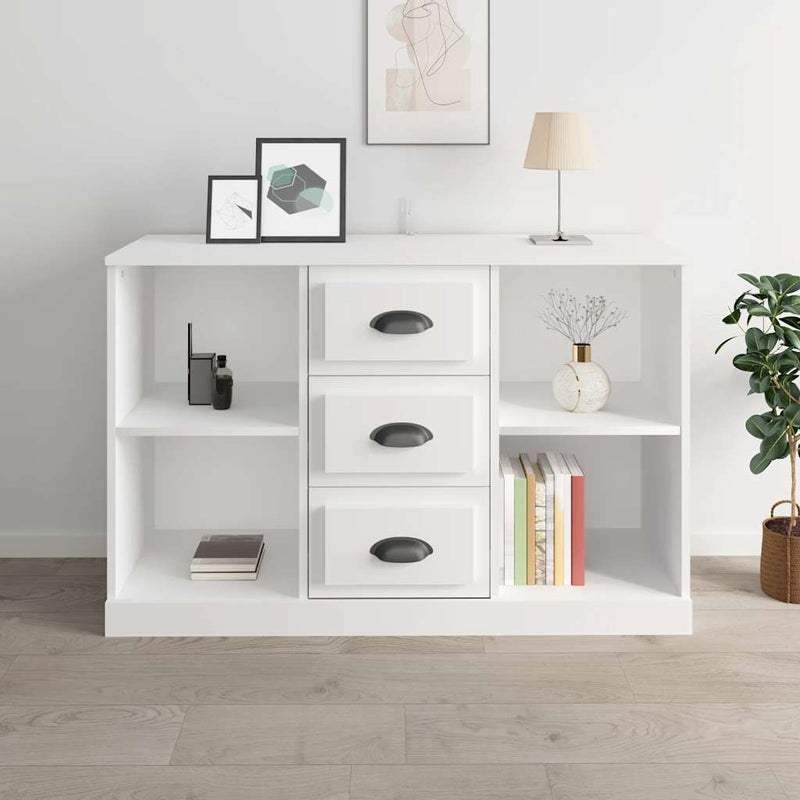 vidaXL fehér szerelt fa tálalószekrény 104,5 x 35,5 x 67,5 cm