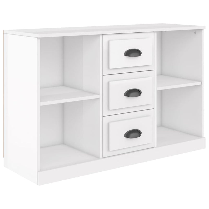 vidaXL magasfényű fehér szerelt fa tálalószekrény 104,5x35,5x67,5 cm