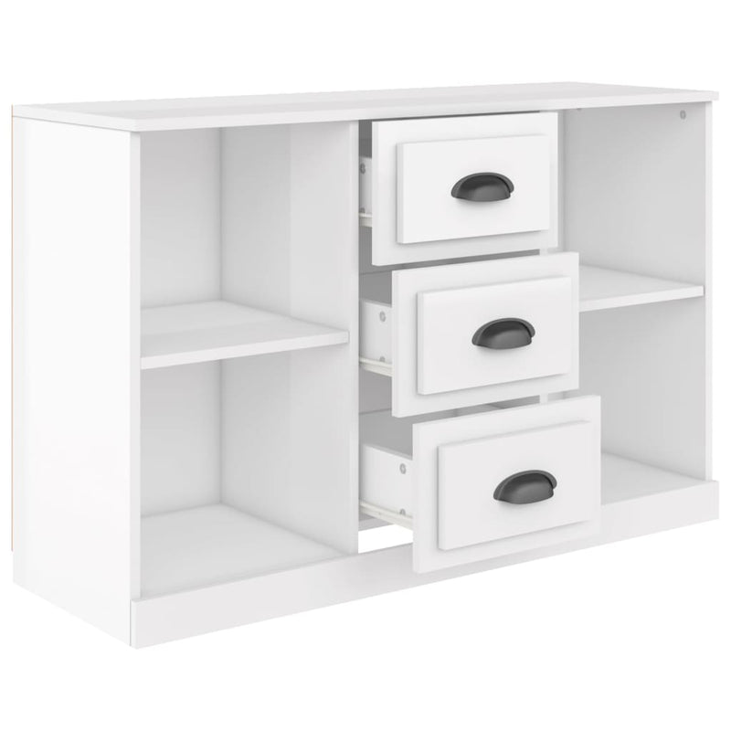 vidaXL magasfényű fehér szerelt fa tálalószekrény 104,5x35,5x67,5 cm