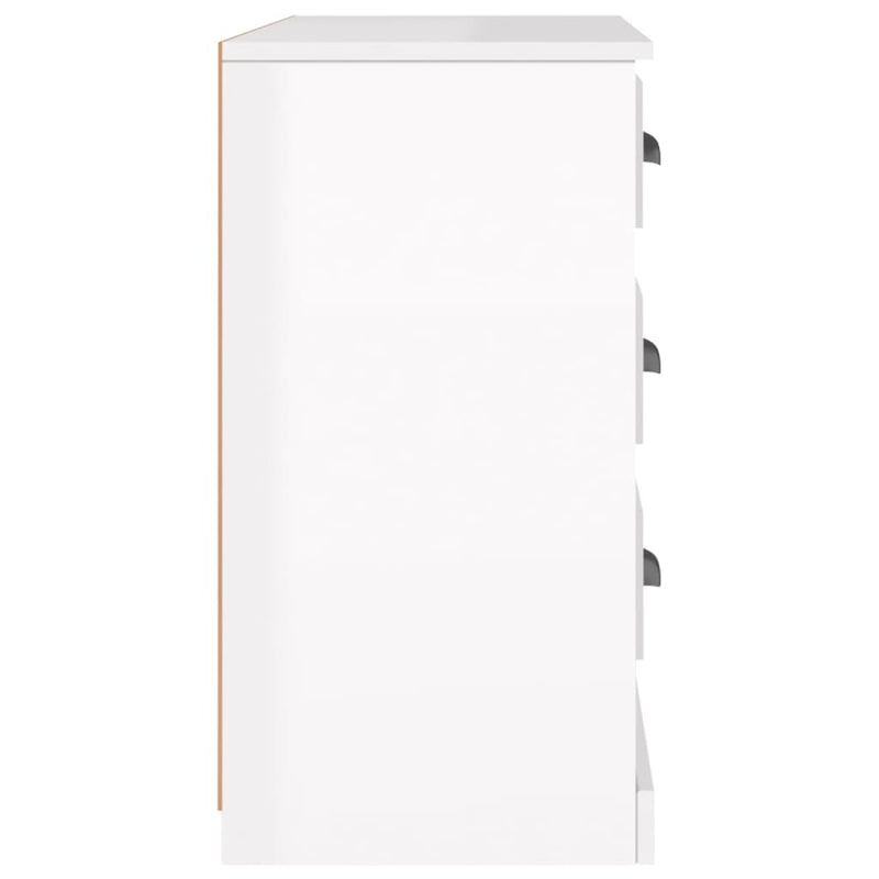 vidaXL magasfényű fehér szerelt fa tálalószekrény 104,5x35,5x67,5 cm