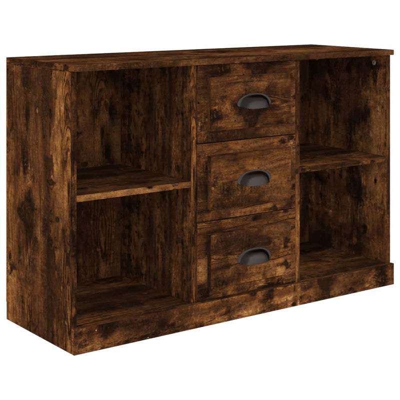 vidaXL füstös tölgy színű szerelt fa tálalószekrény 104,5x35,5x67,5 cm