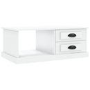 vidaXL fehér szerelt fa dohányzóasztal 90x50x35 cm