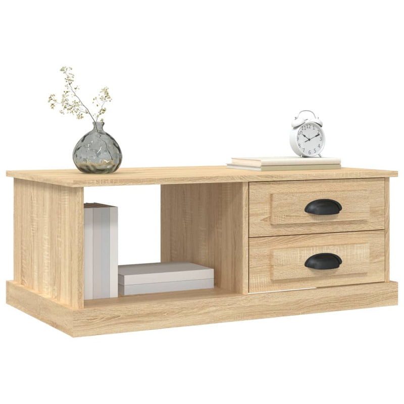 vidaXL sonoma tölgy színű szerelt fa dohányzóasztal 90x50x35 cm